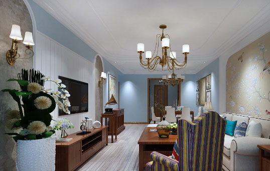 少见的新中式风格三房装修设计，混搭效果显得极具地域特色！