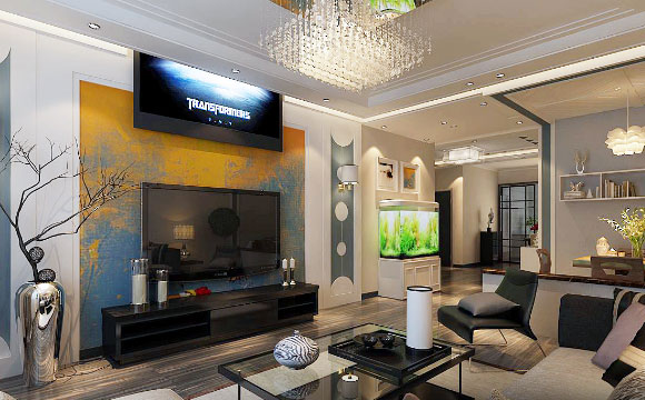 简约温馨三房装修效果图,客厅角落地面稍稍抬高,多出一间房!