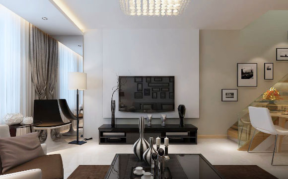 60㎡简约风格复式公寓装修效果图，空间紧凑设计却很温馨！