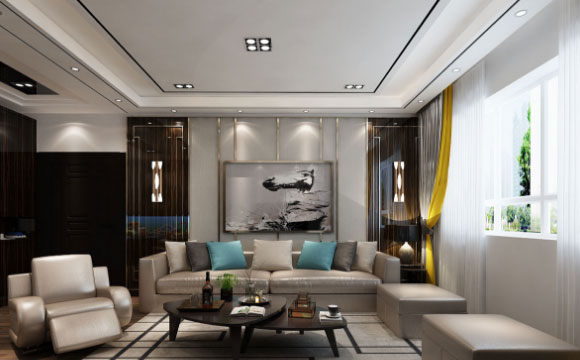 奢华的108㎡现代风格两房装修，谁说只有欧式风格才奢华？