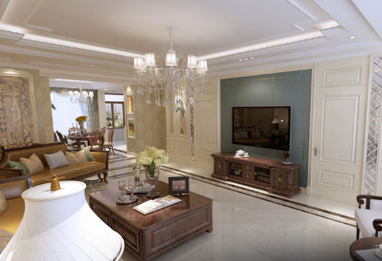 稍显混搭的装修效果图设计，中式美式现代风格完美融合！喜欢吗？