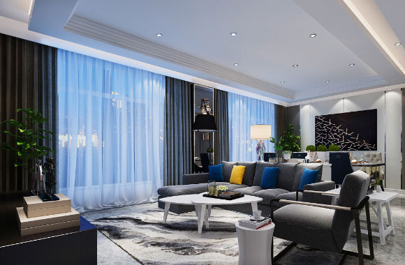 现代风格三房装修效果图，大大的衣帽间令人羡慕，太漂亮了！