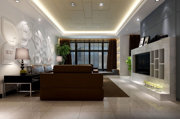 现代风格三房装修怎样设计好？优雅时尚的电视背景墙真漂亮！