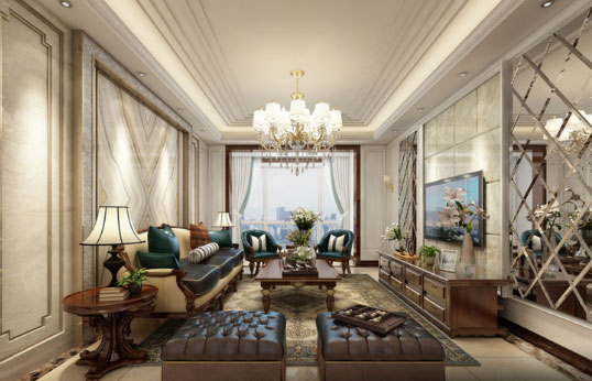 简欧风格装修效果图设计，内敛的奢华质感让空间更有品位！