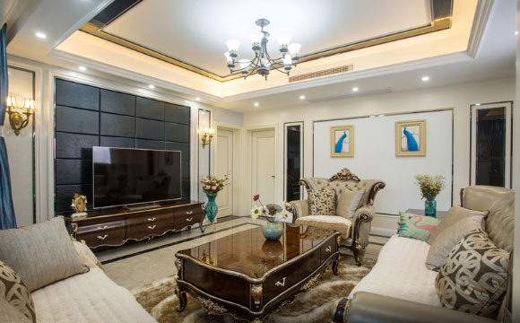 浪漫法式风格三房装修,客厅细节刻画完美精致,餐厅更漂亮!