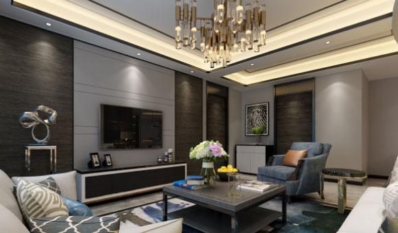 时尚大气的三房两厅现代风格装修设计，主卧步入式衣柜最实用！