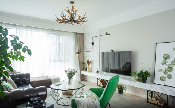 清新简约北欧风装修,沙发后砖砌隔断墙被嘲讽,效果却美极了!