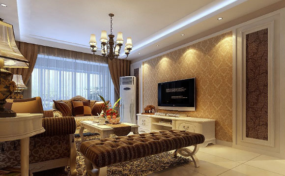 轻度奢华的156㎡欧式风格装修设计，不张扬的温馨家居空间！