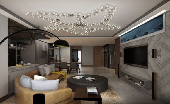 160㎡现代风格三房装修设计，个性独特的时尚空间！喜欢吗？