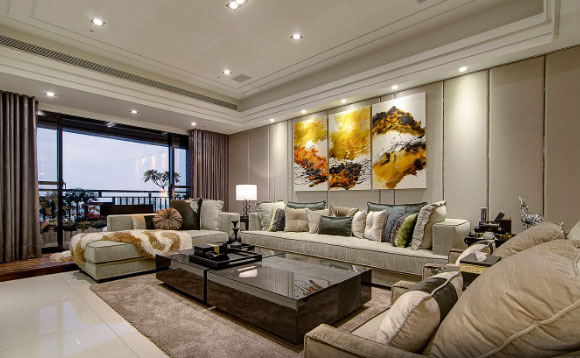 大气时尚的极简美式风格装修，卧室飘窗设计真实用！晒晒！