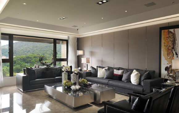 朋友家现代风格三房装修超酷炫，浴缸装阳台真是太大胆！