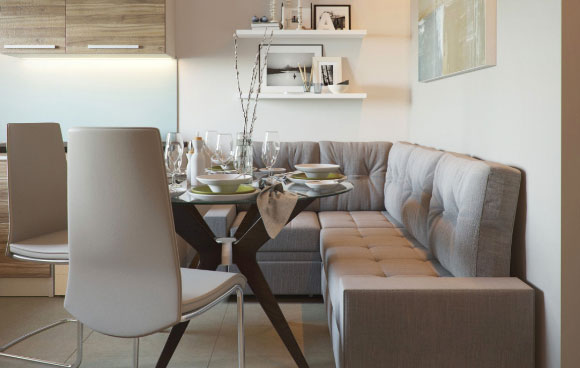 格外紧凑的两房装修很时尚,用玻璃墙隔出卧室!网友:憋屈吗?