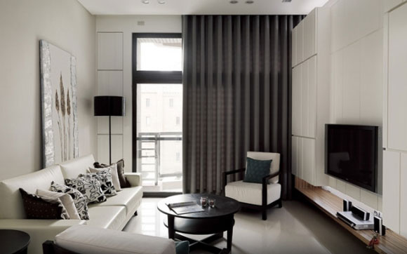 简约风格两房装修虽不时尚却很温馨,电视墙装柜子真实用!