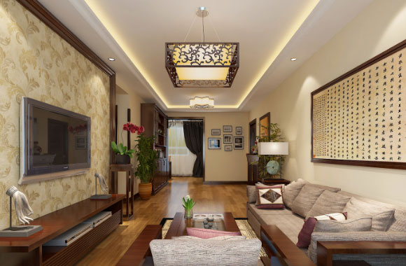 极简新中式风格装修设计非常漂亮，全屋铺木地板真舒服！