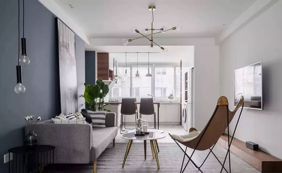 比轻奢有质感,比高级灰有范,蓝灰色北欧风装修真是漂亮!