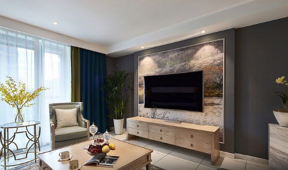 有点混搭的现代风格装修很个性，衣柜这样设计真不错！太好看了！