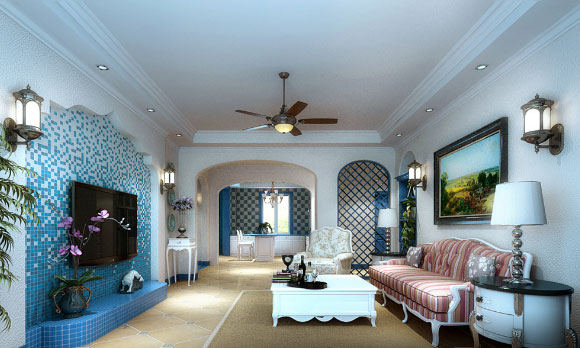 地中海风格别墅装修设计很大胆，厨房装木吊顶真的合适吗？