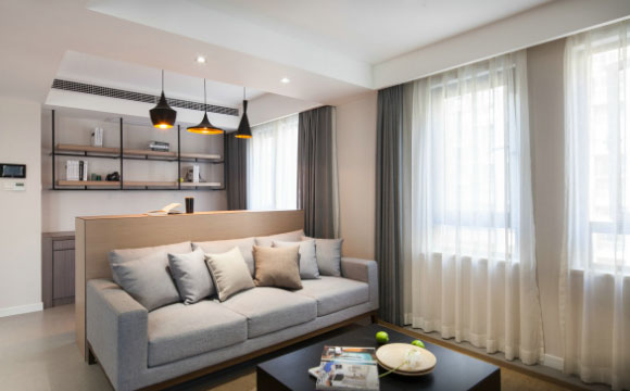 老公用吧台隔出小书房,完工发现真实用,黑色电视背景墙见过吗?