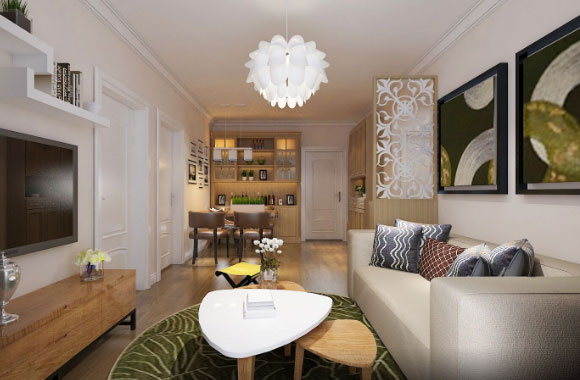 空间紧凑却很漂亮的简约风格装修设计，定制酒柜鞋柜真心实用！