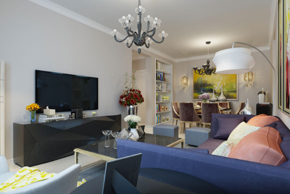 家居空间不需要太多的华丽，温馨舒适的简约现代风格装修设计！