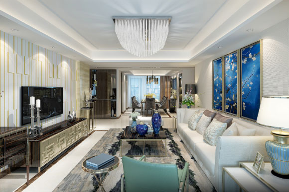 轻奢风格装修设计真好看，电视背景墙设计简洁却很大气！喜欢吗？