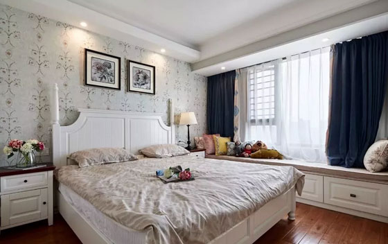 带储物柜的卧室飘窗装修设计这样做，美观实用又大方！