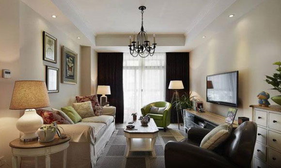 简约美式田园风格三房装修，设计简洁却温馨舒适，喜欢吗？