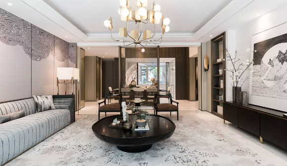 新中式风格别墅装修很优雅,有点轻奢质感,完美演绎东方美学!