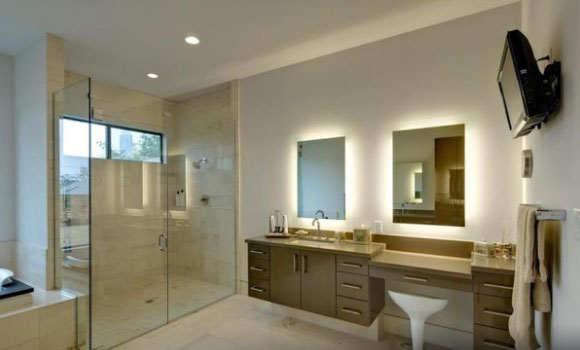 美观大方的卫生间装修,大面积卫生间值得借鉴!效果真不错!