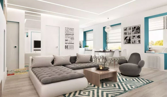 小户型空间装修,客厅餐厅一体空间更开阔,真是太漂亮了!