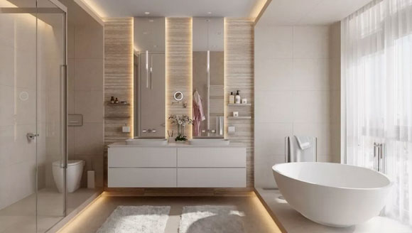 卫生间里的洗漱台、马桶、淋浴区到底该怎么装？设计方案来了！