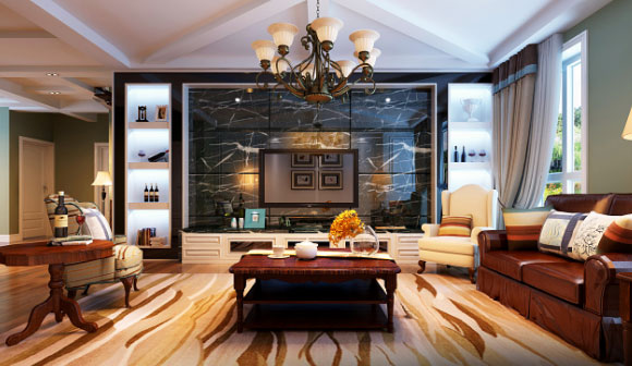 简约美式风格别墅装修设计，格调高雅品位十足，有钱真幸福！