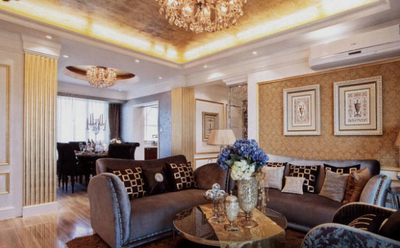 128㎡奢华欧式风格三房装修,主卧室配大飘窗,全屋格外大气!