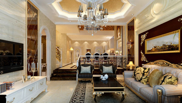 高端大气的奢华欧式风格别墅装修设计，买了别墅装修可不要省钱！