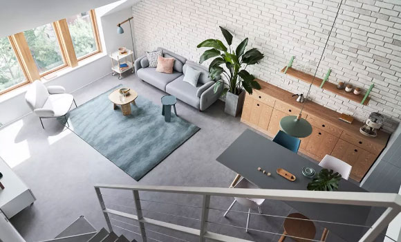 小户型空间,不错的客餐厅一体装修方案,简洁大方又温馨实用!