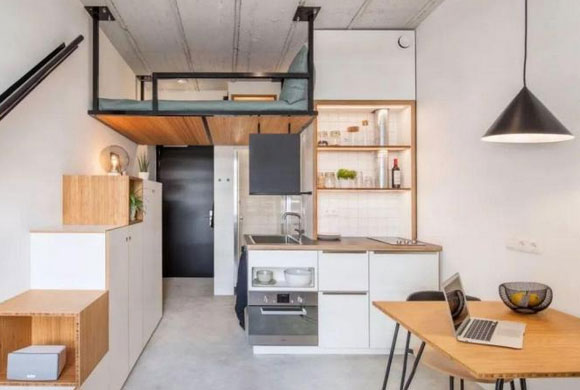 小户型空间面积小,厨房装修这样做真聪明,美观实用又温馨!