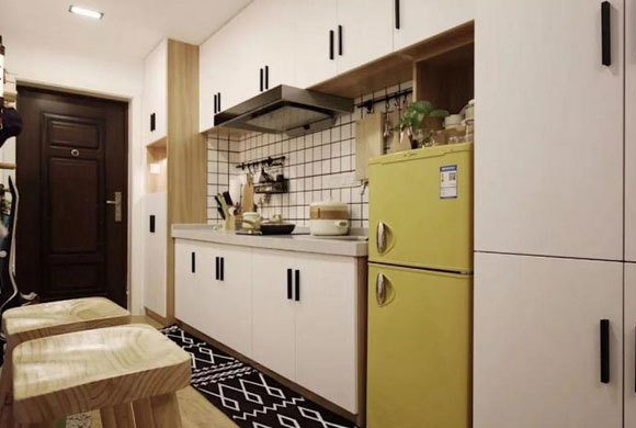 面积不大的单身公寓,厨房装修要学学香港人,蜗居也能很惬意!