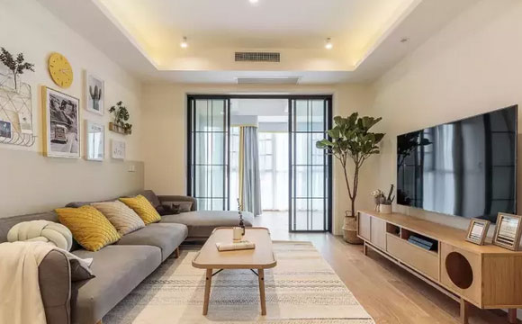 好漂亮的二居室装修,入户花园真温馨,卧室衣柜书柜一体最实用!