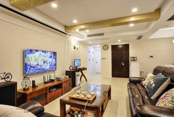 卧室门外装衣柜真少见,吧台隔断美观又实用,全屋装修很气派!