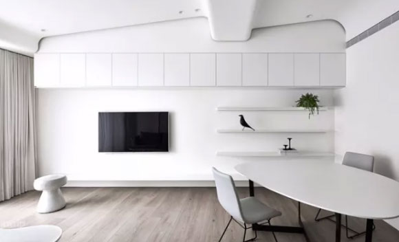 设计简洁大方的电视背景墙装修，没钱你就这样装，效果也挺好！