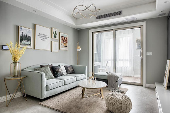 有吊顶的极简北欧风装修效果不一般,客厅阳台改书房真明智!