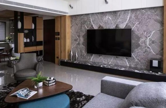 很潮很时尚的电视背景墙装修设计，大户型客厅这样装真是大气！