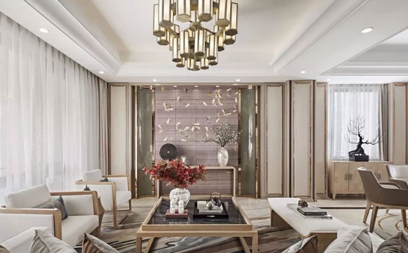 有格调的轻奢新中式风格装修，传统韵味与现代奢华的碰撞！