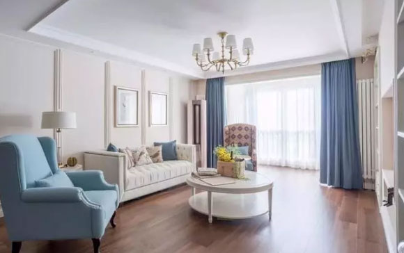 简洁大方的现代美式风格装修，打掉墙体装柜子真心太实用！