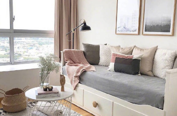 淡粉色北欧风单身公寓装修太精致，享受现代都市生活的惬意！