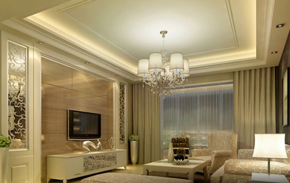 现代风格三房装修设计很华丽，餐桌旁的吧台隔断最实用！