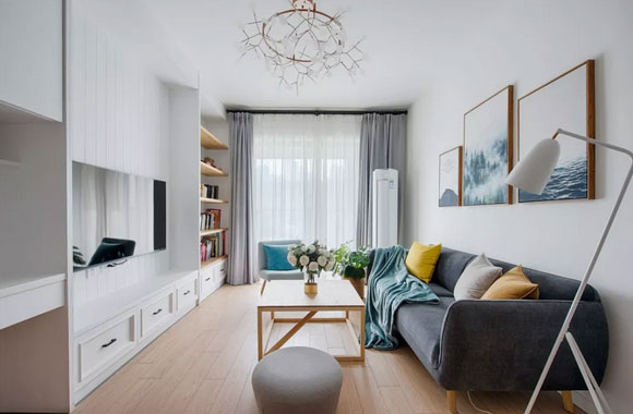 非常简洁的简约风格两房装修,不仅看起来漂亮,住着更舒服!