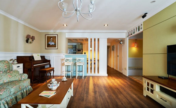 自然清新的乡村风格三房装修,悠然自得的生活空间,令人向往!