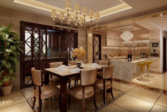 传统中式风格与欧式风格对比，打造有韵味的华丽现代家居空间！