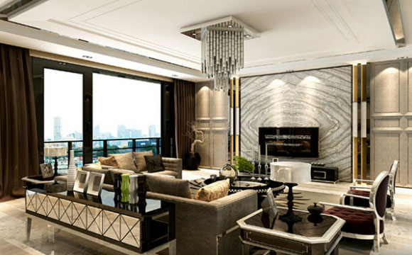 现代风格装修设计也可以很华丽，时尚与奢华的结合如此自然！